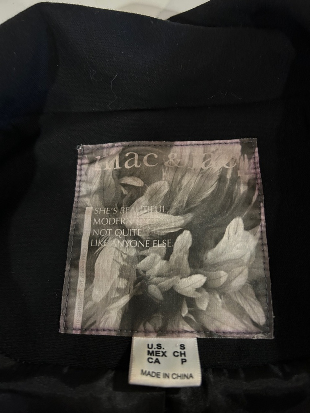 mac & jac Black Ruffled Front jacket with Silver Buttons - Picture 2 of 11